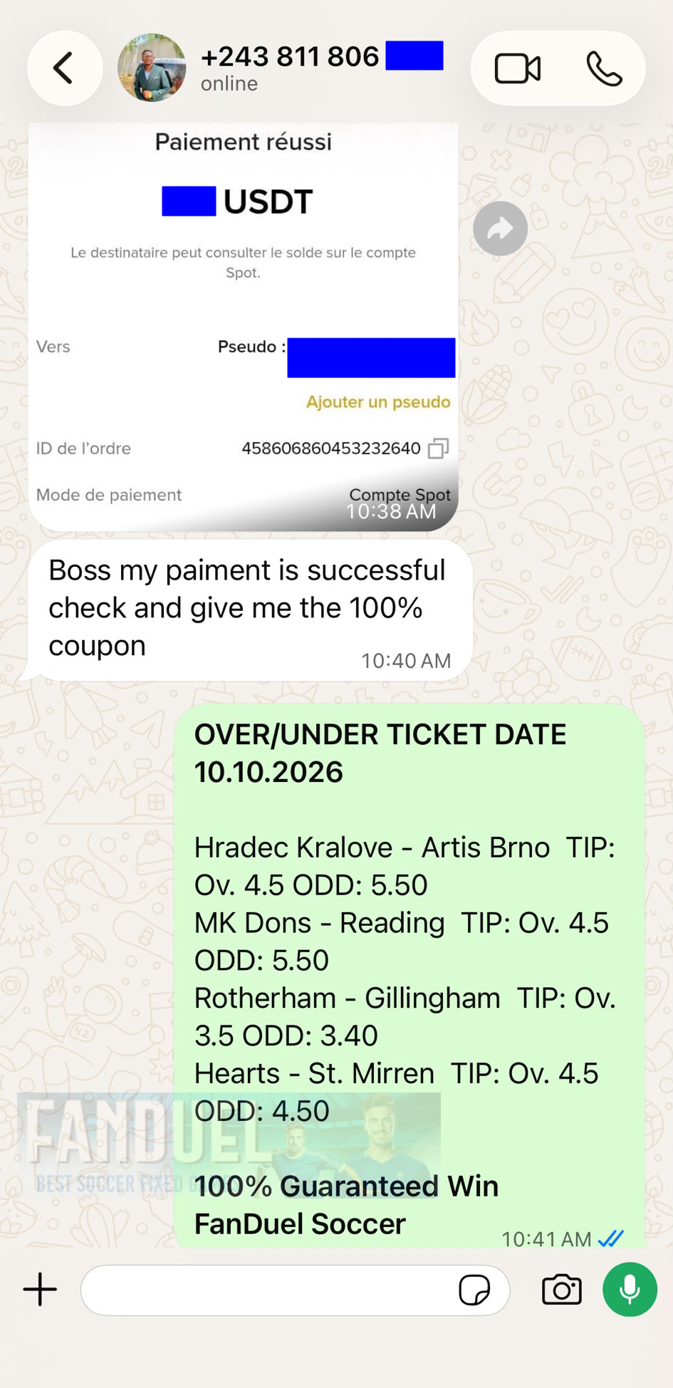 over under goals ticket whatsapp proof 10.10.2026
